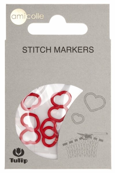 Maschenmarkierer Herz Rot M