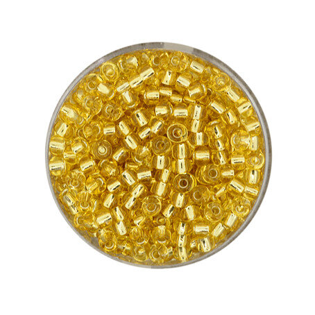 Rocailles silbereinzug gold