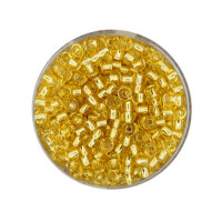 Rocailles silbereinzug gold