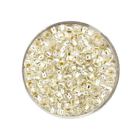 Rocailles silbereinzug cristall