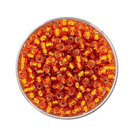 Rocailles silbereinzug orange