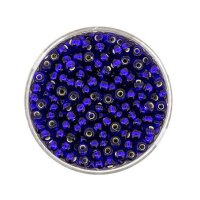 Rocailles lapis silbereinzug